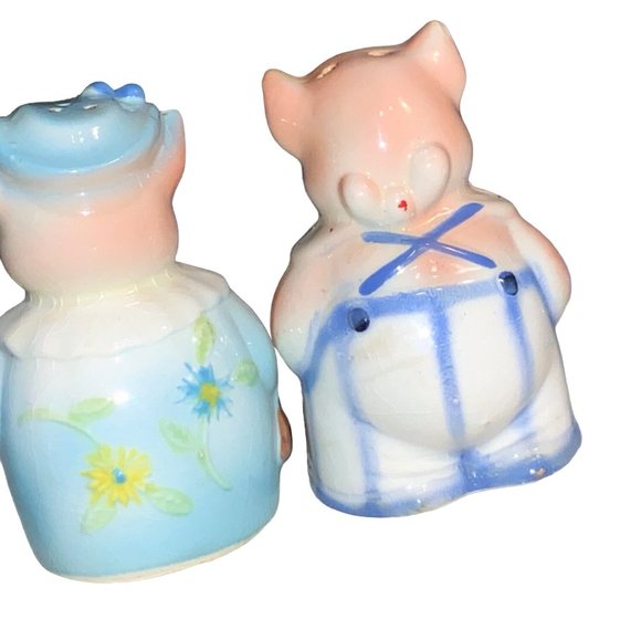 Vintage Pig Couple Salt and Pepper Animal Set - Picture 6 of 14